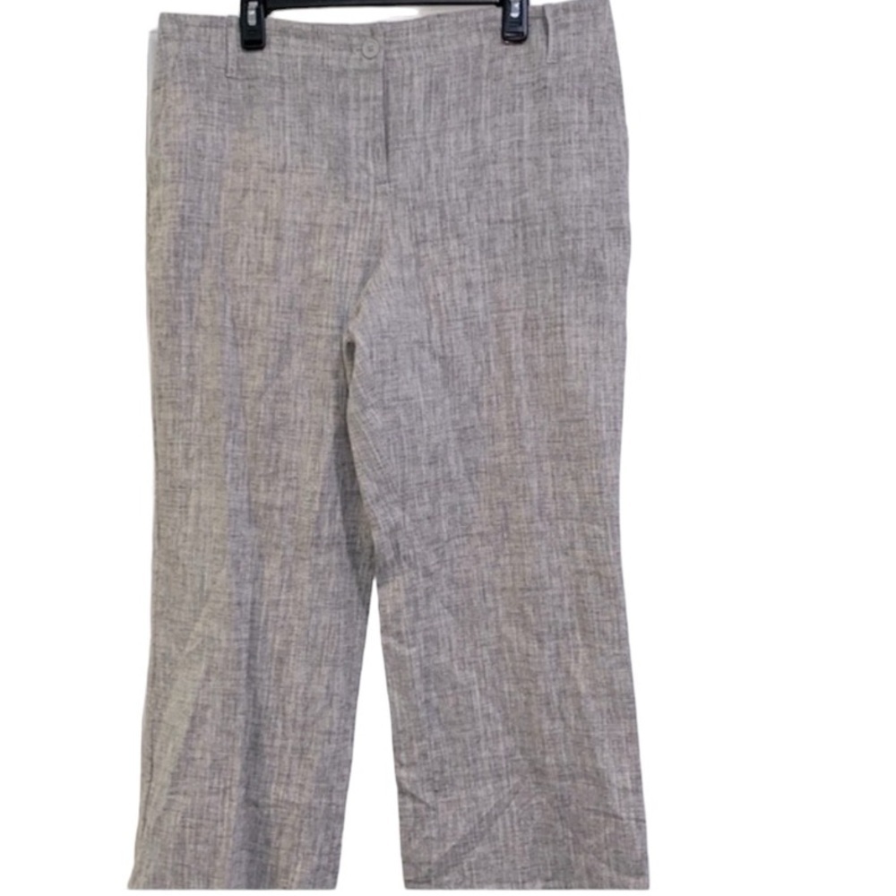 Talbots heritage pants size 16 petites linen cotton blend fabric